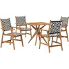 vidaXL Ensemble à manger de jardin 5 pcs Bois d'acacia solide