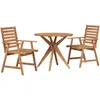 vidaXL Ensemble à manger de jardin 3 pcs Bois d'acacia solide