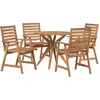 vidaXL Ensemble à manger de jardin 5 pcs Bois d'acacia solide