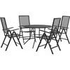 vidaXL Ensemble de chaises de jardin inclinables 5 pcs anthracite