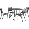 vidaXL Ensemble de chaises de jardin empilables 5 pcs anthracite