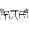 vidaXL Ensemble de chaises de jardin empilables 3 pcs anthracite