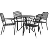 vidaXL Ensemble de chaises de jardin empilables 5 pcs anthracite