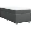 vidaXL Sommier à lattes de lit avec matelas Gris foncé 90x200 cm Tissu