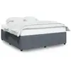 vidaXL Vidaxl Cadre De Lit Sans Matelas Gris Foncé 200x200 Cm Velours