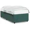 vidaXL Cadre de lit Vert foncé 140x190 cm Velours