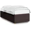 vidaXL Cadre de lit sans matelas marron foncé 120x200 cm tissu