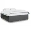 vidaXL Cadre de lit sans matelas gris foncé 180x200 cm tissu