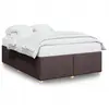 vidaXL Cadre de lit sans matelas marron foncé 180x200 cm tissu