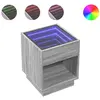 vidaXL Table de chevet avec LED infini sonoma gris 40x40x50 cm