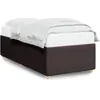 vidaXL Vidaxl Cadre De Lit Sans Matelas Marron Foncé 90x200 Cm Tissu