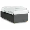 Cadre de lit sans matelas gris foncé 90x200 cm tissu Vidaxl 208657