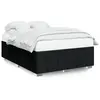 vidaXL Cadre de lit sans matelas noir 140x190 cm tissu 3284834
