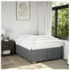 vidaXL Vidaxl Cadre De Lit Sans Matelas Gris Foncé 120x200 Cm Tissu