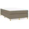 vidaXL Sommier à lattes de lit avec matelas taupe 120x190 cm tissu