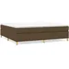 vidaXL Cadre de lit marron foncé 120x190 cm tissu