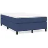 vidaXL Sommier à lattes de lit avec matelas bleu 120x190 cm tissu