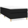 vidaXL Sommier à lattes de lit avec matelas noir 120x190 cm tissu