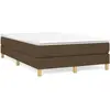 vidaXL Sommier à lattes de lit et matelas marron foncé 120x190cm tissu