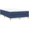 vidaXL Sommier à lattes de lit avec matelas bleu 120x190 cm tissu