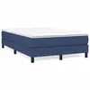 vidaXL Sommier à lattes de lit avec matelas bleu 120x190 cm tissu