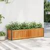 vidaXL Jardinière 110x30x27,5 cm bois massif d'acacia et acier