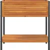 vidaXL Jardinière et étagère 80x45x80 cm bois massif d'acacia et acier