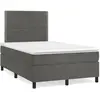 vidaXL Sommier à lattes de lit avec matelas LED gris foncé 120x190 cm