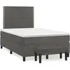 vidaXL Sommier à lattes de lit et matelas gris foncé 120x190cm velours