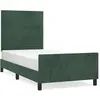vidaXL Cadre de lit avec tête de lit vert foncé 120x190 cm velours