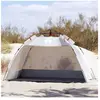 vidaXL Tente de plage 2 personnes gris libération rapide imperméable