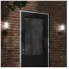 vidaXL Applique murale d'extérieur noir acier inoxydable