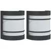 vidaXL Appliques murales d'extérieur 2 pcs noir acier inoxydable