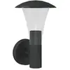vidaXL Applique murale d'extérieur noir acier inoxydable