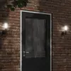 vidaXL Appliques murales d'extérieur 2 pcs noir acier inoxydable