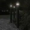 vidaXL Lampadaires d'extérieur 3 pcs noir 110 cm aluminium