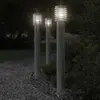 vidaXL Lampadaire d'extérieur argenté 110 cm acier inoxydable