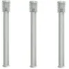vidaXL Lampadaires d'extérieur 3 pcs argenté 110 cm acier inoxydable