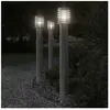 vidaXL Lampadaires d'extérieur et sortie 3pcs argenté acier inoxydable