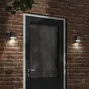 vidaXL Appliques murales d'extérieur 2 pcs noir acier inoxydable