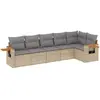 vidaXL Salon de jardin avec coussins 6 pcs beige résine tressée