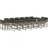 vidaXL Ensemble à manger de jardin 17 pcs et coussins résine tressée