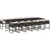 vidaXL Ensemble à manger de jardin avec coussins 13 pcs marron rotin