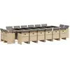 vidaXL Ensemble à manger de jardin et coussins 17 pcs mélange beige