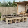 vidaXL Ensemble à manger de jardin et coussins 11 pcs mélange beige