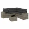 vidaXL Salon de jardin 5 pcs avec coussins gris résine tressée