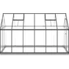 vidaXL Serre avec cadre de base anthracite 334x169x202 cm aluminium