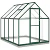 vidaXL Serre avec cadre de base vert 224x169x202 cm aluminium