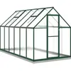vidaXL Serre avec cadre de base vert 334x169x202 cm aluminium