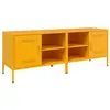 vidaXL Meubles TV 2 pcs jaune moutarde 68x39x50,5 cm acier